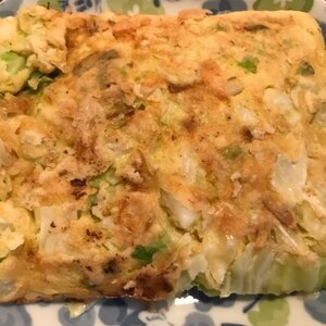 キャベツ大量消費！たっぷり野菜のお好み焼き！